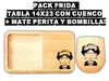 Pack Frida tabla y mate para desayunos picadas y meriendas! Regalos originales y utilizables