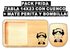 Pack Frida tabla y mate para desayunos picadas y meriendas! Regalos originales y utilizables