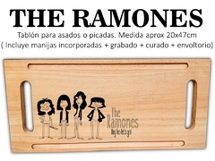 RAMONES TABLA DE ASADO PICADA CON GRABADO LASER REGALOS DE CUMPLEAÑOS - PICATABLAS GRABADO LASER