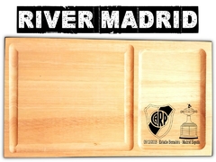 River Plate plato de asado tabla con cuenco para fritas. Regalos originales y utilizables!