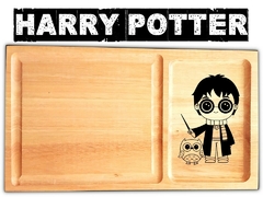 Plato de asado con cuenco para fritas. Harry Potter, regalos originales y utilizables