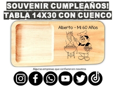 Tablas de picadas personalizadas para cumpleaños regalos originales y utilizables en internet