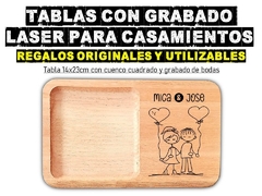 Tablas personalizadas con grabado laser wedding novia boda casamientos - comprar online