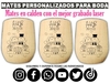 Mates de casamientos personalizados con grabado laser