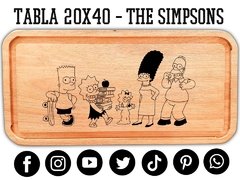 THE SIMPSONS - TABLA DE ASADO,PICADAS O MERIENDAS. MULTIUSO 20X40cm - PICATABLAS GRABADO LASER