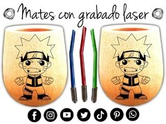 NARUTO GRABADO LASER MATES PERSONALIZADOS CUMPLEAÑOS - tienda online