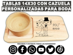 Tablas personalizadas con grabado laser para casamientos wedding - comprar online