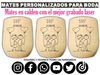 Mates personalizados con grabado laser para casamientos souvenirs originales