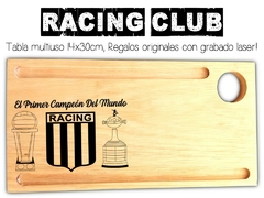 Racing Club de Avellaneda. Tablita multiuso "Primer campeon del mundo". Regalos originales y utilizables todo el año!