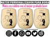 Mates personalizados con grabado laser casamientos boda wedding souvenirs