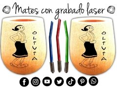 olivia popeye mate con grabado laser regalos originales cumpleaños - PICATABLAS GRABADO LASER