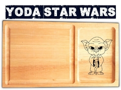 Yoda Star Wars plato de asado con guarnicion y grabado laser!