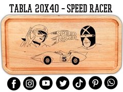 SPEED RACER - METEORO - REGALOS ORIGINALES - TABLA PARA ASADOS PICADAS O MERIENDAS.MULTIUSO 20X40cm - comprar online
