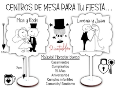 CENTROS DE MESA EN FIBROPLUS WEDDING BODA - comprar online