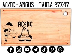 AC/DC - ANGUS YOUNG - TABLON DE ASADO - REGALOS ORIGINALES - MEDIDA 27X47 - comprar online