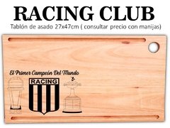 RACING CLUB - TABLON DE ASADO - REGALOS ORIGINALES Y UTILIZABLES - MEDIDA 27X47 - comprar online