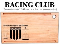 RACING CLUB - TABLON DE ASADO - REGALOS ORIGINALES Y UTILIZABLES - MEDIDA 27X47 - tienda online