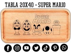 SUPER MARIO BROSS - VIEDO JUEGOS - TABLA PARA ASADOS O PICADAS. REGALOS ORIGINALES MULTIUSO. - comprar online