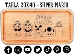 SUPER MARIO BROSS - VIEDO JUEGOS - TABLA PARA ASADOS O PICADAS. REGALOS ORIGINALES MULTIUSO. en internet