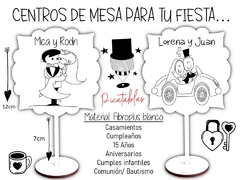 CENTROS DE MESA EN FIBROPLUS WEDDING BODA - tienda online