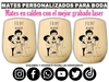 Mates con grabado laser para casamientos wedding regalos souvenirs