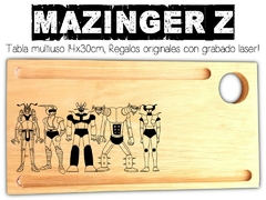 Mazinger Z tablita multiuso con grabado laser. Regalos originales y utilizables para todo momento del año!