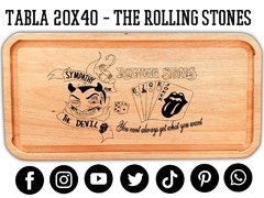 THE ROLLING STONES - REGALOS DE CUMPLEAÑOS - TABLA MULTIUSO DEASADO PICADAS O MERIENDAS - 20x40!