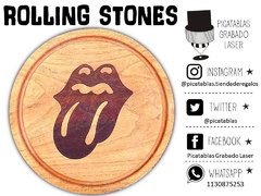 PLATO DE ASADO REDONDO THE ROLLING STONES GRABADO LASER - comprar online