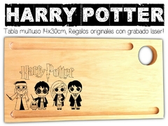 Harry Potter tablita multiuso con grabado laser. Regalos originales y utilizables para siempre!