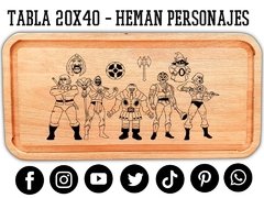 HE-MAN Y SUS PERSONAJES - REGALOS DECUMPLEAÑOS - TABLA MULTIUSO PARA ASADOS Y PICADAS - tienda online