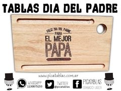 TABLAS PARA EL DIA DEL PADRE CON GRABADO LASER ASADO Y PICADAS - tienda online