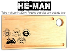 HeMan tabla multiuso con ngrabado laser. Regalos originales y utilizables para siempre!