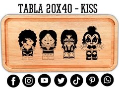 KISS ROCK MUSIC - REGALOS DE CUMPLEAÑOS - PLATO BANDEJA 20X40 PARA ASADOS Y PICADAS - comprar online
