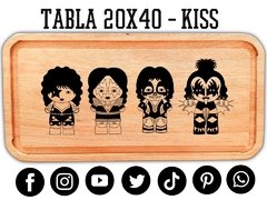 KISS ROCK MUSIC - REGALOS DE CUMPLEAÑOS - PLATO BANDEJA 20X40 PARA ASADOS Y PICADAS en internet