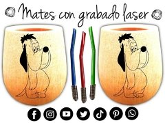 DROPPY RETRO DIBUJOS ANIMADOS MATE GRABADO LASER REGALOS CUMPLEAÑOS - PICATABLAS GRABADO LASER