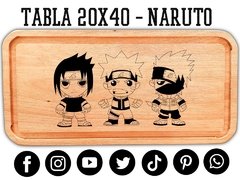 NARUTO ANIME - DIBUJOS - REGALOS DECUMPLEAÑOS ORIGINALES - TABLA MULTIUSO DE ASADO, PICADAS O MERIENDAS. - tienda online