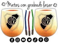 RIVER PLATE MATE CON GRABADO LASER REGALOS ORIGINALES - tienda online