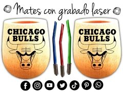 CHICAGO BULLS NBA BASQUET MATE CON GRABADO LASER REGALOS ORIGINALES - comprar online