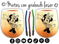 MINNIE MICKEY MOUSE MATE CON GRABADO LASER REGALOS ORIGINALES - tienda online