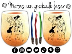 PICAPIEDRAS DIBUJOS ANIMADOS MATE CON GRABADO LASER REGALOS ORIGINALES - tienda online