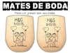 Mates personalizados con grabado laser para casamientos souvenirs originales - comprar online