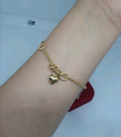 Pulseira com Pingente Coração Cód. 2803 - comprar online