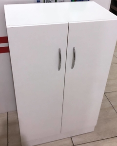 Armário balcão MDF branco prateleiras com portas multi uso .CÓD2201