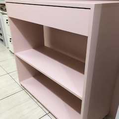 Balcão com gaveta MDF rosa milkshake cód.meirp - Balcão Sob Medida, Painel Canaletado Sob Medida, Armário Colméia Sob Medida