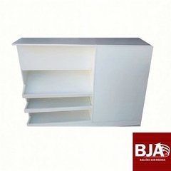 Balcão Caixa MDF branco com prateleira - Ref: 5450
