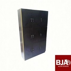 Armário MDF Preto colmeia com portas - Ref 54684