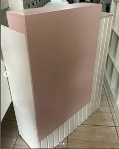 Balcão caixa ripado MDF branco com rosa milkshake cód.rip6 na internet
