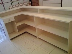 Balcão em L MDF branco modulado cód.: 896 - comprar online