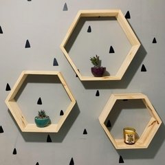 #035 Repisa Hexagonal x 3