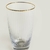 VASO RAYADO BORDE DORADO x4 - comprar online